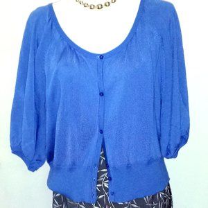 NWOT Cornflower Blue Balloon Sleeve Sweater